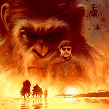War for the Planet of the Apes. Film, and Traditional illustration project by Ignacio RC - 06.14.2017
