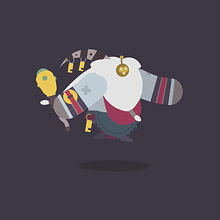 Gifs of Legends - BARD. Un proyecto de Animación, Cine, vídeo, televisión, Diseño de personajes, Ilustración tradicional, Ilustración vectorial y Motion Graphics de Manuel Díaz Delgado - 14.06.2017