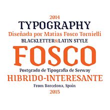 Tipografía Fosco, Premio Paco Bascuñán a la tipografía joven 2016. Un progetto di Design, Graphic design e Tipografia di Matias Fosco Tornielli - 15.06.2015