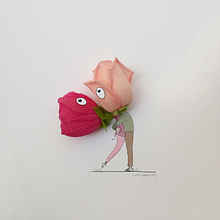 La flor ilustrada. Un proyecto de Bellas Artes, Dirección de arte, Diseño, Diseño gráfico, Fotografía e Ilustración tradicional de Jesús Ortiz - 16.06.2017