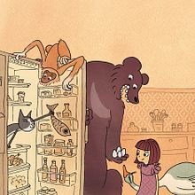 Lin and Lenny Go on a Picnic. Traditional illustration project by León Palomares Pérez - 01.20.2015