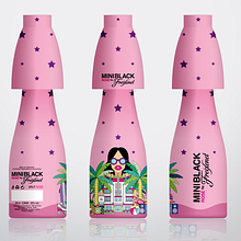 MINIblack by Freixenet · Miami Edition. Un proyecto de Diseño, Ilustración tradicional, Ilustración vectorial y Packaging de THIS is UMAMI - 01.05.2017