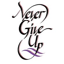 Never Give Up: proyecto final del curso con Victor Kams. Calligraph project by Adán Quiroz - 06.25.2017