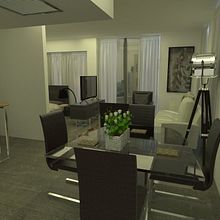 Apartamento tipo estudio. Miami . 3D & Interior Architecture project by yennifer casadiego - 06.12.2017