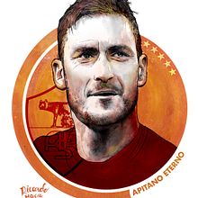 Francesco Totti . Design, and Traditional illustration project by Ricardo Macía Lalinde - 06.27.2017