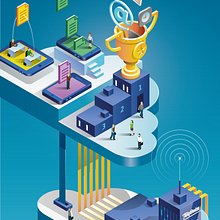 MOVISTAR CLoud. Traditional illustration & Infographics project by Mᴧuco Sosᴧ - 06.27.2017