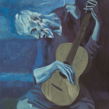 El guitarrista ciego de Picasso (paso. Fine Arts, and Traditional illustration project by Adrián Iglesias - 06.29.2017