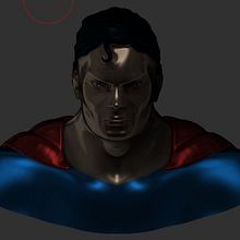 primer busto: superman. 3D, Character Design, and Sculpture project by Adrián Bejarano García - 06.29.2017