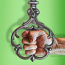 Ilustración para la campaña "Libros a la Calle" de fomento de la lectura de la Comunidad de Madrid. . Traditional illustration project by ángel luis sánchez - 06.30.2017