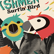 SURFIN' BIRD · Digipack Illustration & Re-design. Un proyecto de Diseño, Diseño editorial, Diseño gráfico, Ilustración tradicional e Ilustración vectorial de Mapy D.H. - 25.06.2017