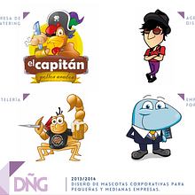 Nuevo proyectoDiseño de Mascotas Corporativas para PYMES. Design, Character Design, Graphic Design, Traditional illustration, and Vector Illustration project by David Jordán Menéndez - 06.01.2013