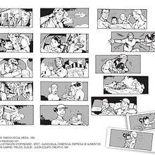 Storyboard Audiovisual comercial Frisby Innova Social Media - Trejos Duque . Graphic Design, Traditional illustration, and Advertising project by Gabriel Trejos Duque - 07.04.2017