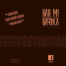 Menú Bar Mi Bayuca. Graphic Design project by Vicente Aparicio Carbonell - 11.25.2014