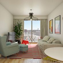 Home-staging virtual de un piso. Un proyecto de 3D, Arquitectura interior y Diseño de interiores de lubg - 04.07.2017
