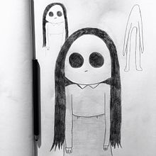 Blank Eyed Girl | Adventure Time. Traditional illustration project by Tiff Galvän - 01.24.2016