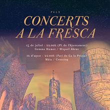 CONCERTS A LA FRESCA 17. Un projet de Direction artistique, Design graphique, Illustration traditionnelle, Conception d'affiches et Illustration numérique de Ferran Sirvent Diestre - 05.07.2017