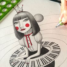 La Reina del Universo Musical. Artes plásticas, Design de personagens e Ilustração tradicional projeto de Sonia Puga García - 15.06.2016