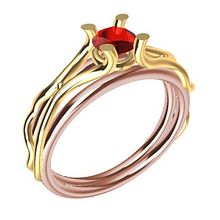 Bicolor ring with gem. Un proyecto de Diseño de jo y as de Santi Casanova González - 06.07.2017