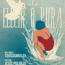Poster June Electropura. Dytiptich Part 2/ Cartel Junio Electropura. Díptico número 2. Un projet de Beaux Arts, Design graphique, Illustration traditionnelle, Créativité, Dessin, Design , Conception d'affiches et Illustration numérique de Svit Baydak - 06.07.2017