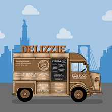 Diseño Food Truck ecológica /  Design Food Truck ecological. Br, ing, Identit, Editorial Design, Graphic Design, T, and pograph project by Ángela Gutiérrez García - 07.06.2017