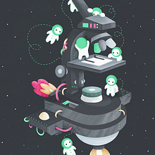 Ojos para lo infinitesimal VI - Principia Magazine. Editorial Design, Traditional illustration, and Vector Illustration project by Sara Gummy - 02.02.2017