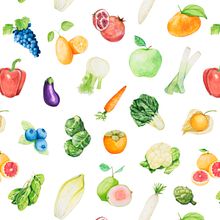 La Huerta | Pattern Design analógico y digital. Pattern Design, and Traditional illustration project by Niabellum - 07.07.2017