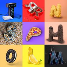 36Daysoftype short version.. Un proyecto de 3D, Dirección de arte y Diseño gráfico de Gonçalo Soares - 10.07.2017