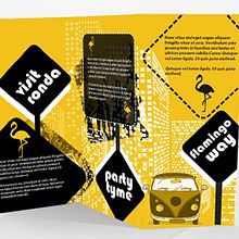 Tríptico nueva empresa de viajes "Flamingo Road Trip". Graphic Design project by tatimark - 07.11.2017
