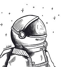 Astronauta . Un proyecto de Ilustración tradicional de Cecilia O. Madrid - 12.07.2017