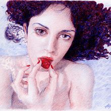Strawberry. Traditional illustration, and Painting project by Hitalo Guzman - 07.13.2017