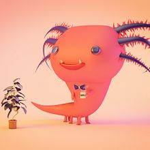 Mascota 3D paso a paso desde el boceto hasta el retoque final, este es un proyecto personal creado para un curso de modelado en cinema4D, impartido por @Zigor (ilustrador 3d).. 3D, and Photo Retouching project by Harry Sequini - 07.13.2017