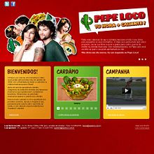 Website "Pepe Loco". Een project van  Br, ing en identiteit, Marketing y Webdesign van Alexandre Arcari Milani - 01.01.2012