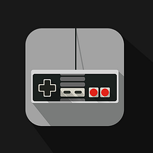 Nintendo controler, flat icon. Graphic Design project by Iván Prieto Garrido - 07.18.2017