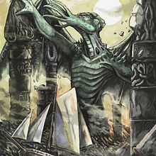 Portada Profesional de La Crida de Cthulhu i el Terror de Dunwich Ed. Bromera 2013. Un proyecto de Ilustración tradicional de Òscar Zurdet - 18.07.2017