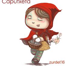 Caputxeta Roja/ Caperucita Roja. Un proyecto de Ilustración tradicional de Òscar Zurdet - 18.07.2017