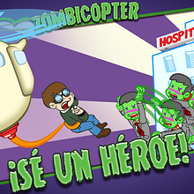 Zombicopter - Video game. Un proyecto de Animación, Animación de personajes, Dirección de arte, Diseño de juegos, Diseño de personajes, Ilustración tradicional, Motion Graphics y Post-producción fotográfica		 de Christian Garnez - 18.07.2015