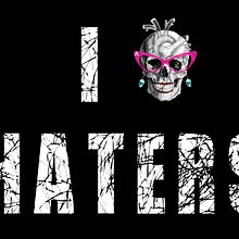 "I HEART haters " :) Print  y camiseta . Fine Arts, Design, Graphic Design, and Traditional illustration project by Lara Cuerdo Cabrera - 07.18.2017