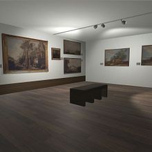 Sala con cuadros Museo San Telmo (Donostia - San Sebastián, España). 3D, Architecture & Interior Architecture project by Sergio Hernando - 07.19.2017