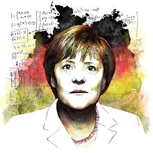 MERKEL: Proyecto Final del Curso Retrato ilustrado con Photoshop. Un proyecto de Ilustración tradicional de Fernanda Sánchez - 19.07.2017