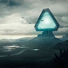 Portal estelar - Matte painting. Collage, Photograph, Traditional illustration, and Film project by Jose Miguel Gordaliza - 07.20.2017