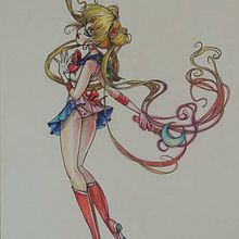 sailor moon. Traditional illustration project by El Lino de Adàn AR - 07.20.2017