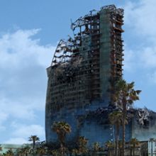 Matte Painting. Simulación de incendio en el Hotel Vela BCN. Projekt z dziedziny  Animacja,  Manager art, st, czn, Trad, c, jna ilustracja i  Malarstwo użytkownika VILCHESSAN Alejandra Ortiz - 21.03.2017