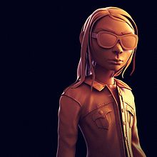 Cartoon Laura Kinney (Logan). 3D projeto de Jesús Chacón - 25.07.2017