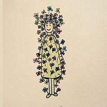 Mujer en flor. Ilustração tradicional projeto de Mariona Sánchez - 25.07.2017