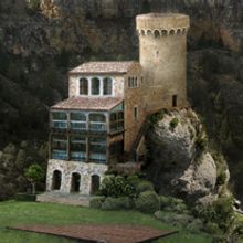 Matte Painting y Concept Art. Palacio entre montañas. . Projekt z dziedziny  Animacja, Kino, film i telewizja,  Manager art, st, czn, Trad, c, jna ilustracja i  Malarstwo użytkownika VILCHESSAN Alejandra Ortiz - 27.07.2017