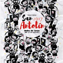 Cartel para las ferias y fiestas de San Antolín 2017. Graphic Design, and Traditional illustration project by Charlie - 07.27.2017