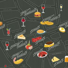 Mapa ilustrado del Barrio Húmedo de León Ein Projekt aus dem Bereich Grafikdesign von Ángel de Marcos López - 18.09.2020