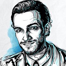 Retrato Charlie Cancino. Design, and Traditional illustration project by Roberto Soriano - 07.24.2017