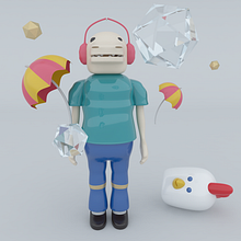 Diseño de personajes en Cinema 4D: Mi projecto.. Projekt z dziedziny 3D, Design, Trad, c i jna ilustracja użytkownika José Augusto - 01.08.2017