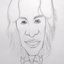 Caricatura. Ilustração tradicional projeto de John David Alvarez - 02.08.2017